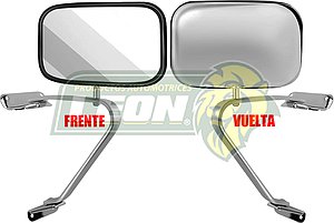 ESPEJO LATERAL FORD F150, F250, F350, F450, RANGER, BRONCO, EXPLORER, PICK-UP CROMADO (JUEGO L, R)