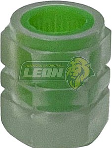 TAPON P/VALVULA DE LLANTA PLASTICO FLUORESCENTE VERDE (PRECIO X 100 pzas.)
