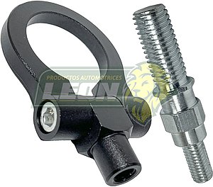 GANCHO DE ARRASTRE DE ALUMINIO UNIVERSAL REDONDON COLOR NEGRO