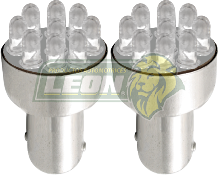 FOCO 1157 DE 9 LEDS 12V 0.075W "PURPURA" (JGO. c/2 pz.)