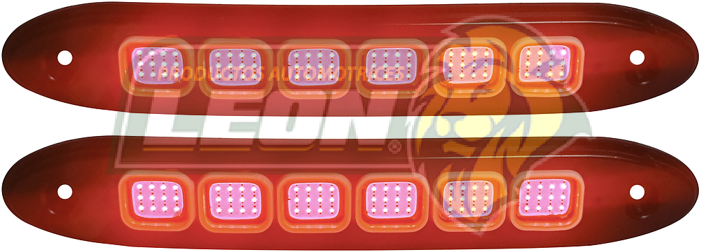 BARRAS LED COB  6 LEDS 18cm 12v 0.4W  (FLEXIBLE INT. Y EXT. ) (JGO. c/2 TIRAS) ROJO TUNIX