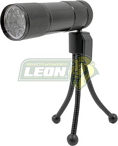 LAMPARA DE 9 LEDS BLANCOS DE ALUMINIO C/TRIPIE