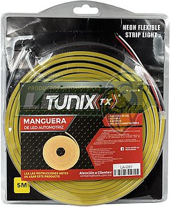MANGUERA DE LED FLEXIBLE DE 30W TIPO GEL, COLOR AMARILLO (5 mts.)