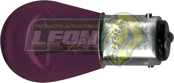 FOCO 2 POLOS PATA PAREJA BOMBILLA GRANDE PURPURA 12V S25 BA15D