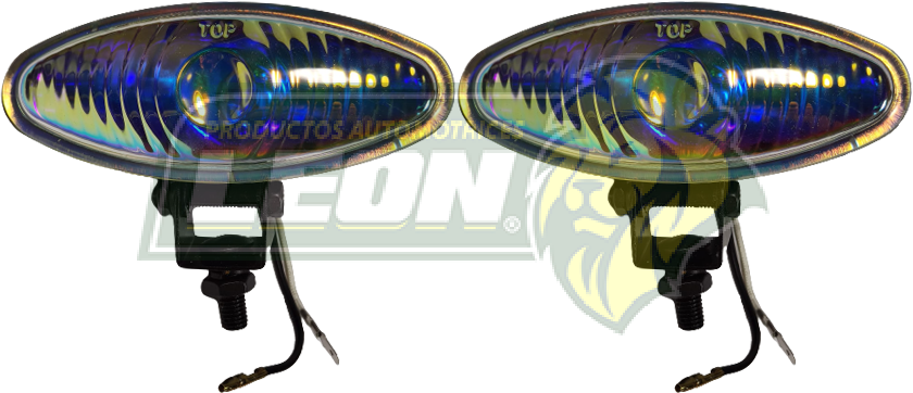 FARO OVALADO C/BASE METAL H3 85/55W TORNASOL (JGO. c/2 pz.)