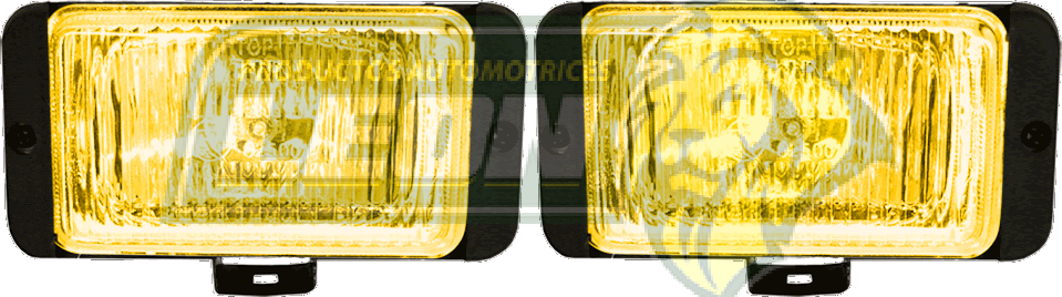 FARO RECTANGULAR 14.2x7.1 cm TIPO GM AMARILLO (JGO. c/2 pz.)