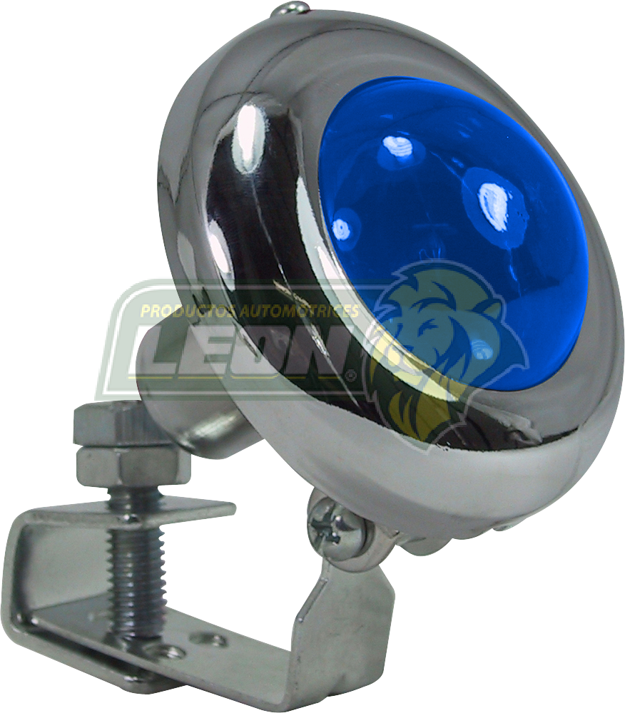 FOCO OJO DE VENADO C/CARCAZA METALICA PLAFON AZUL (FO-75B)