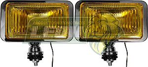 FARO HALOGENO RECTANGULAR 215x175x88 mm H3 55W AMARILLO (JGO. c/2 pz.)