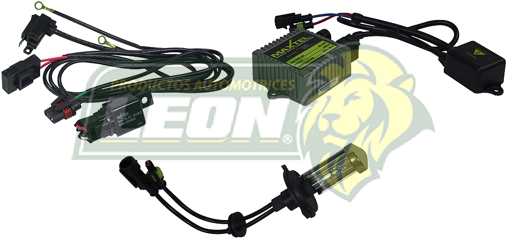 JUEGO FOCOS H4 HID XENON COLOR "SUPER AZUL" MAXTEL