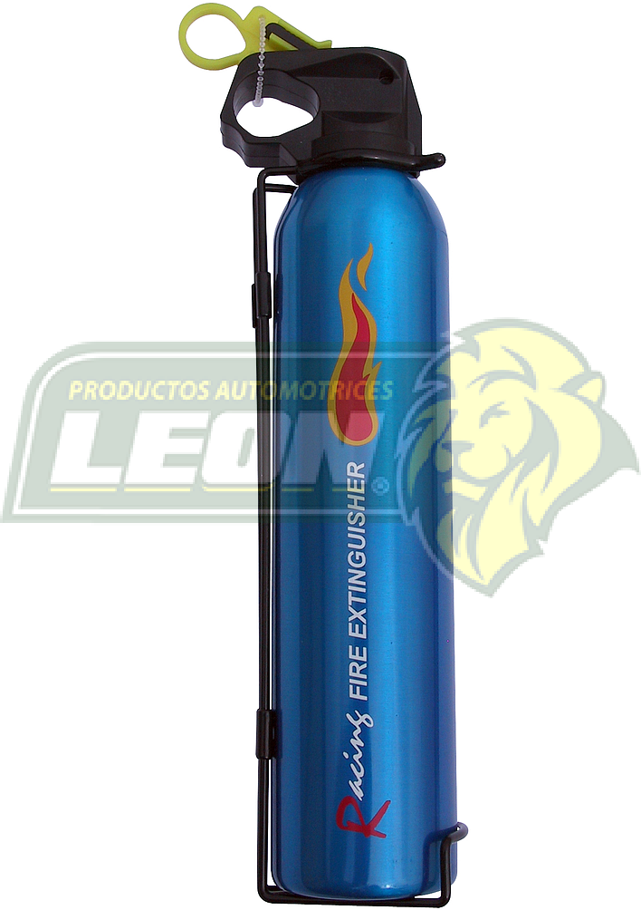 EXTINTOR DEPORTIVO AZUL ALUMINIO DESECHABLE CON BASE 500 ML