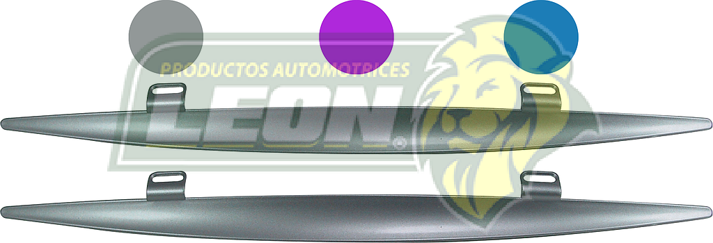 ALERON P/LIMPIAPARABRISAS LARGO PLATA, AZUL, LILA (JGO. c/2 pz.)