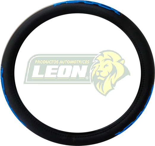 FUNDA P/VOLANTE TIPO PIEL ROJA/AZUL LISA PUNTOS UNIVERSAL