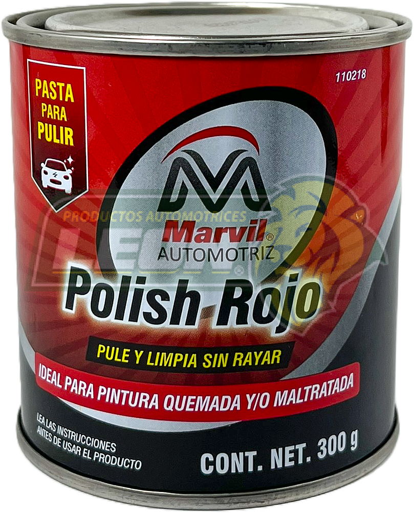 POLISH ROJO PASTA PARA PULIR PINTURA MALTRATADA LATA ROJA 300 g MARVIL