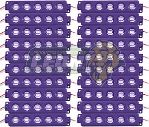 MODULO 5 ULTRA LEDS COB 5.6x3x8 cm T/ENCAPSULADO MORADO (M5/CG-CDI) (20 TIRAS)