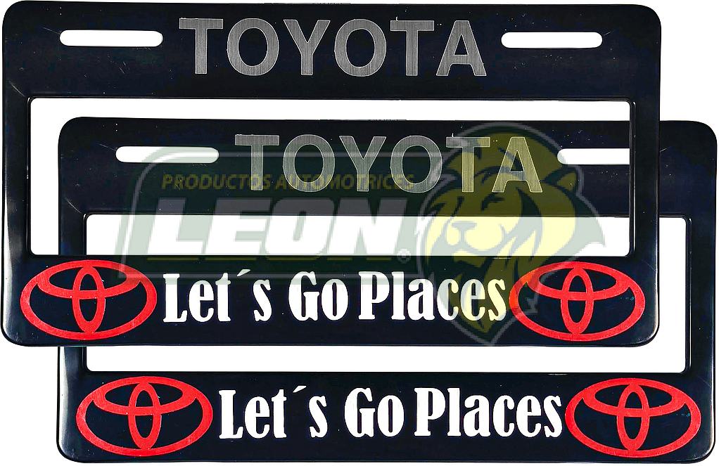 PORTAPLACAS NEGRAS NUMERICO 7 cm. SOLO SE VEN LOS # Y LETRAS STICKER TOYOTA (JGO c/2 pz.)