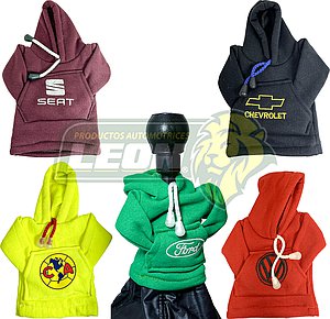 FUNDA PALANCA DE VELOCIDADES UNIVERSAL TIPO SUDADERA, BORDADO Y SERIGRAFIA, VARIOS COLORES Y MODELOS.