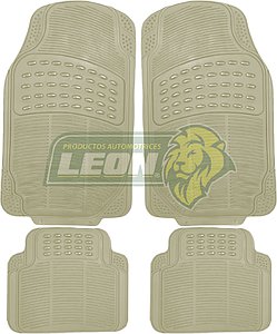 TAPETE HULE GRUESO BEIGE UNIVERSAL (JGO. c/4 pz.)