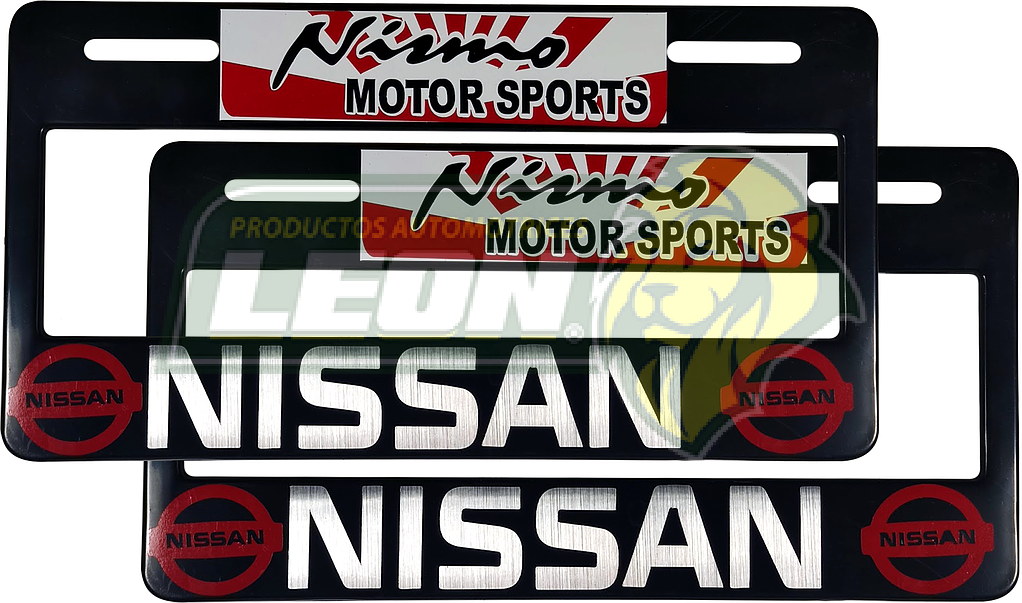 PORTAPLACAS NEGRAS NUMERICO 7 cm. SOLO SE VEN LOS # Y LETRAS STICKER NISSAN NISMO (JGO c/2 pz.)