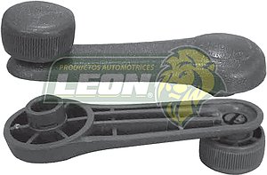 MANIJA ELEVAR VIDRIO DODGE Y HYUNDAI ATOS 1a. Y 2a. GEN. 00-11, H100 00-11, ATTITUDE 06-12, VERNA 00-06, ACCENT 96-06 PLASTICA T/O GRIS (M-92001) (1 pza.) AE