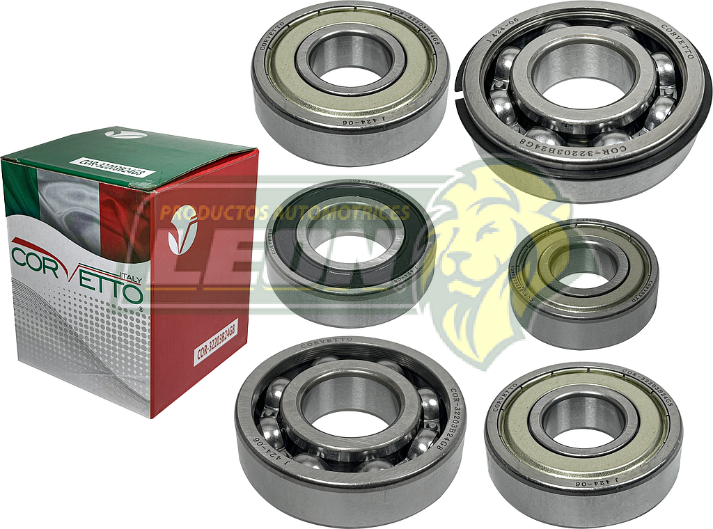 BALERO TRANSMISION NISSAN URVAN, PICK-UP D21 (KIT 6 pzas.) 1 6204 ZZ, 1 6205 2RS, 1 6306 ZNR, 1 6306, 1 6305 ZZ, 1 6305 Z