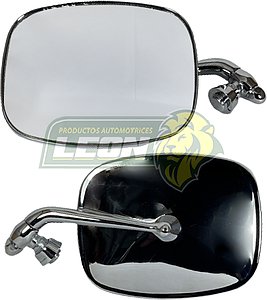 ESPEJO VW COMBI (L) BRAZO METALICO Y CONCHA DE ZAMAK ABATIBLE ORIGINAL 73-88 CROMADO
