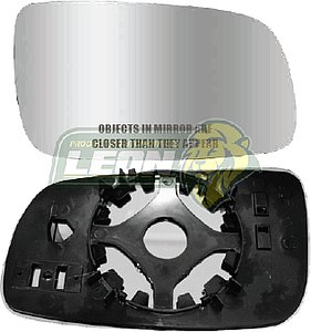 LUNA P/ESPEJO (R) CLARA VW GOLF, JETTA A4, POINTER, SHARAN, SEAT IBIZA, CORDOBA CROMADA ESFERICA ORIGINAL 00-18 S/CALEFACTOR (L-0208)