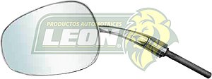ESPEJO LATERAL (L) VW SEDAN M.1500 50-67 CROMADO “CONCHA OVALADA” BRAZO CORTO C/PERNO (PRECIO X pza.)
