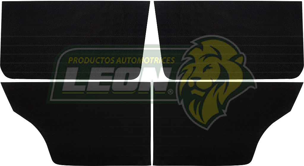 TAPAS P/PUERTAS LATERALES VW CARIBE VINIL NEGRO “4 PUERTAS” (JGO. 4 pz.)