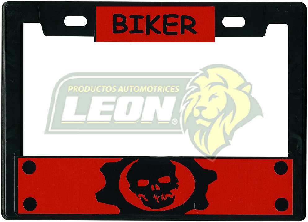 PORTAPLACA CHICA 22x15.5 cm.P/MOTO STICKER BIKER (VINIL) (X PIEZA)