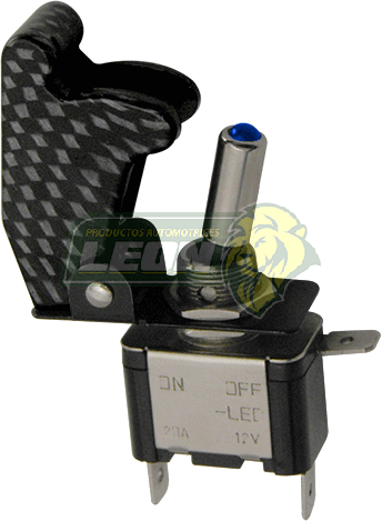SWITCH C/T CARBON T/AVION C/LED AZUL (60078, ARE190031)