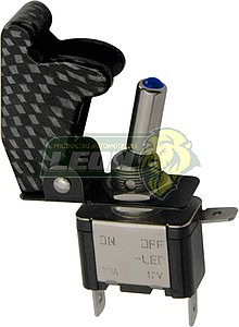 SWITCH C/T CARBON T/AVION C/LED AZUL (60078, ARE190031)