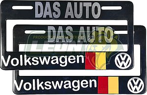 PORTAPLACAS NEGRAS NUMERICO 7 cm. SOLO SE VEN LOS # Y LETRAS STICKER VW DAS AUTO (JGO c/2 pz.)