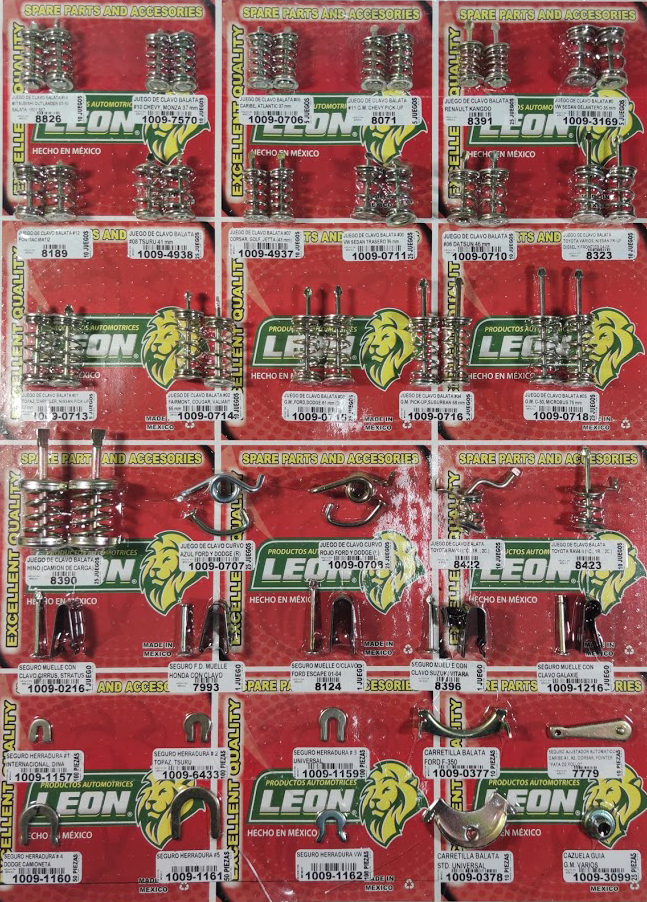 MUESTRARIO DE MISCELANEOS PARA FRENOS TAMBOR #1