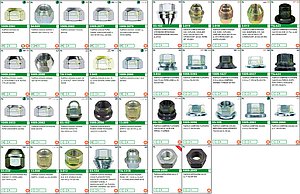MUESTRARIO DE TUERCAS DE “ARTILLERIA, CAMPANAS, CONICAS, PASADAS”