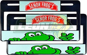 PORTAPLACAS NEGRAS NUMERICO 7 cm. SOLO SE VEN LOS # Y LETRAS STICKER SR. FROG´S (JGO c/2 pz.)