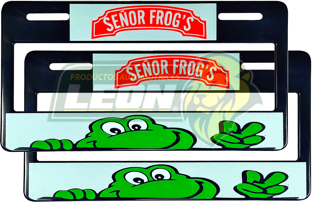 PORTAPLACAS NEGRAS NUMERICO 7 cm. SOLO SE VEN LOS # Y LETRAS STICKER SR. FROG´S (JGO c/2 pz.)