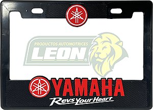 PORTAPLACA CHICA 22x15.5 cm.P/MOTO GRABADO YAMAHA ROJO (X PIEZA)