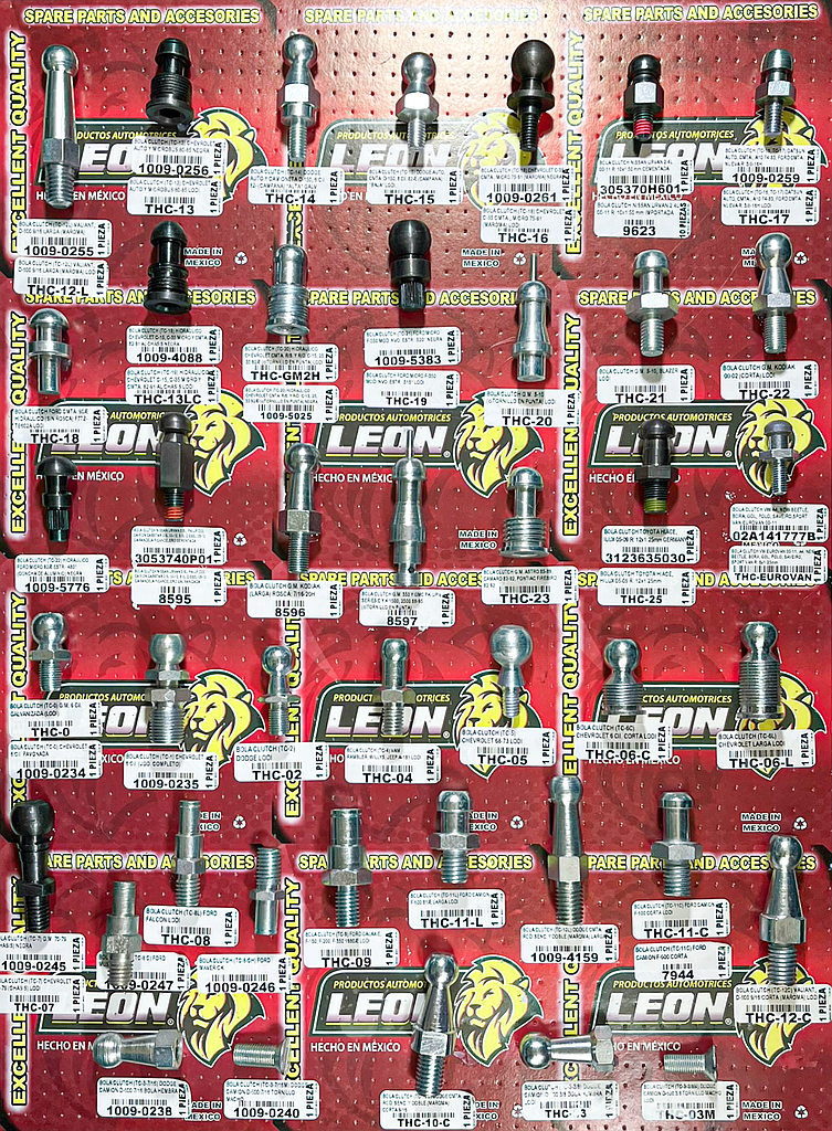 MUESTRARIO DE BOLAS PARA CLUTCH (TABLA 1)