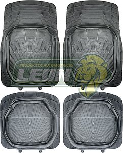 TAPETE HULE GRUESO T/CHAROLA NEGRO UNIVERSAL (JGO. c/4 pz.)