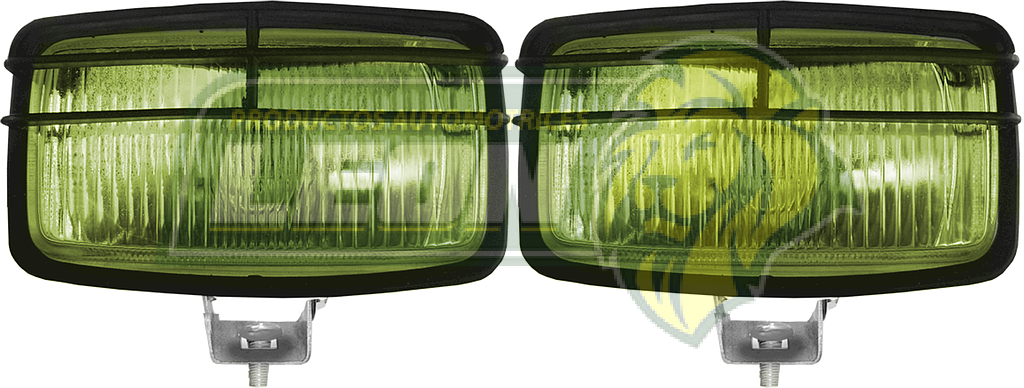 FARO TIPO RALLY RECTANGULAR AMARILLO (FA-65Y) (JGO. c/2 pz.)