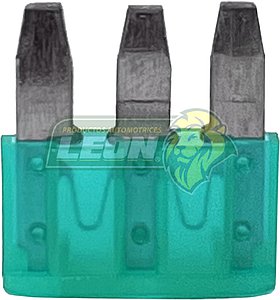 FUSIBLE CLAVIJA MICRO 15 AMP 3 TERMINALES VERDE