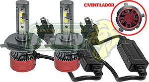 FOCO H4 HID CON CAMBUS LED CSP, ALTA/BAJA 28,000 LM.  (JGO. c/2 pz.)