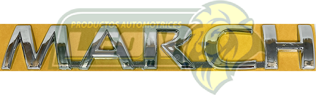 EMBLEMA LETRERO CAJUELA NISSAN MARCH 08-16 C/ADHERIBLE 2.3x18 cm