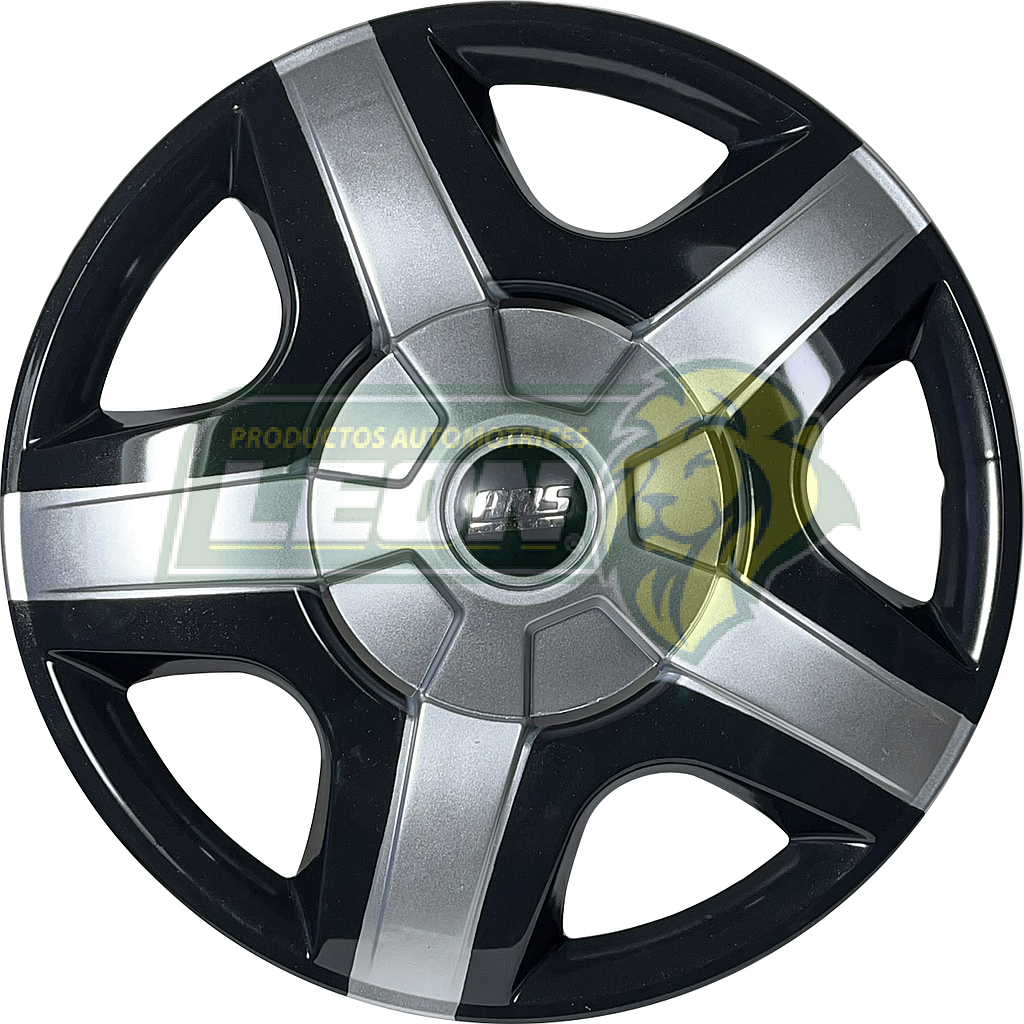 TAPON DE RIN 14” ABS LINEA BICOLOR GRIS/NEGRO SPORT 011 (JGO. c/4 pz.)