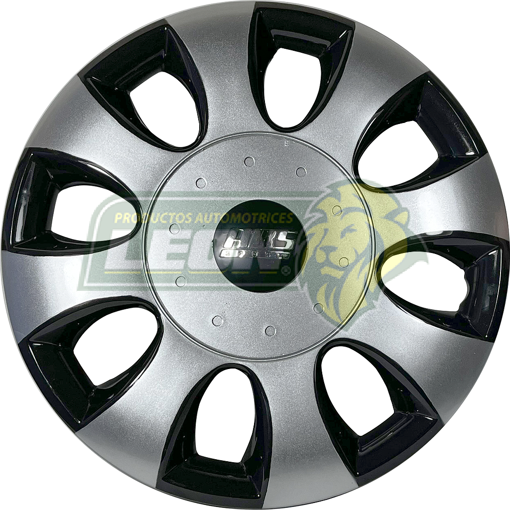 TAPON DE RIN 13” BICOLOR GRIS/NEGRO (TA02) (JGO. c/4 pz.)