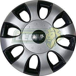 TAPON DE RIN 13” BICOLOR GRIS/NEGRO (TA02) (JGO. c/4 pz.)