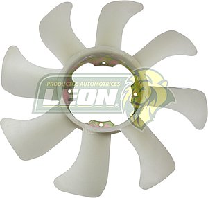 VENTILADOR NAILON NISSAN Z24 86-96, D21 2.4L T/ORIGINAL HO794 8 ASPAS CENTRO DE METAL ØI: 12-16 cm, ØE: 41 cm