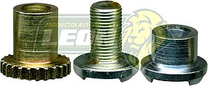AJUSTADOR BALATA (L,R ) G.M. AVALANCHE 1500 02-10, SILVERADO 1500 06-07, EXPRESS VAN 1/2 Ton. 03-10, TAHOE 00-04, SAFARI 03-05, SAVANA 03-05, YUKON 00-03, YUKON 07-10 4WD, TRAIL BLAZER 02-09, SIERRA 1500 06-10 (JGO. HEMBRA, MACHO Y TAPON)
