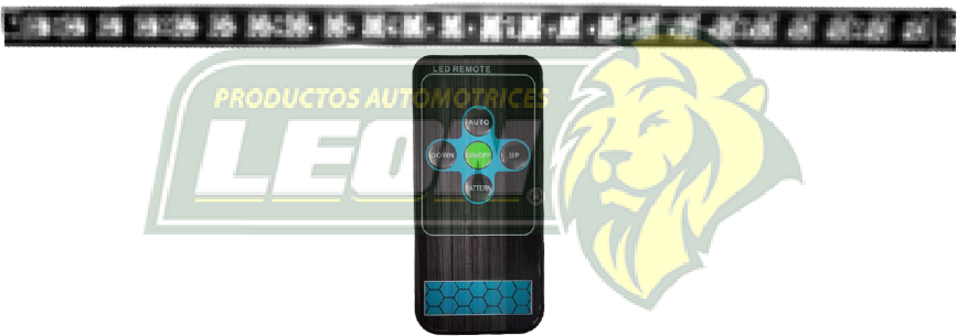 TIRA DE 24 HIPERLEDS 7 COLORES 35 cm 175 FUNCIONES C/CONTROL REMOTO