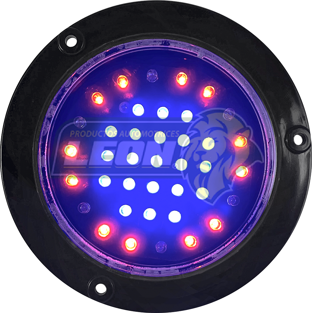PLAFON REDONDO ROJO/AZUL 39 LED 130 mm